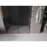 Mexen Velar drzwi prysznicowe rozsuwane 130 cm, grafit, różowe złoto - 871-130-000-41-60