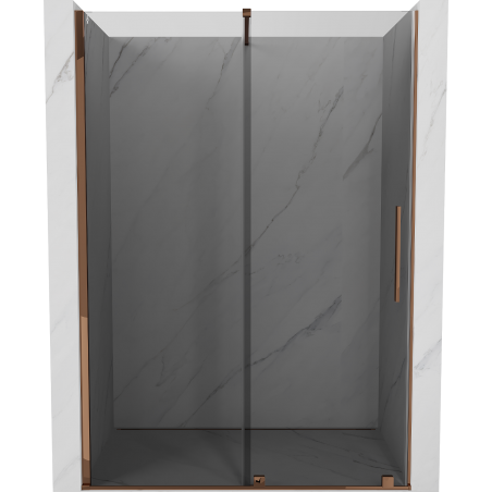 Mexen Velar Schiebetür-Duschwand 160 cm, Graphit, Roségold - 871-160-000-41-60
