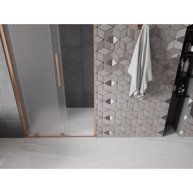 Mexen Velar klizna vrata klizna 120 cm, matirano, brušeni bakar - 871-120-000-31-65