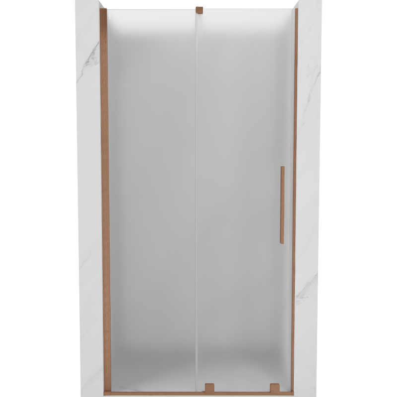 Mexen Velar porte de douche coulissante 120 cm, givre, cuivre brossé - 871-120-000-31-65