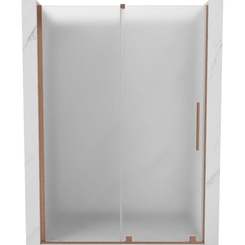 Mexen Velar lükand dušiuksed 130 cm, härmatis, harjatud vask - 871-130-000-31-65