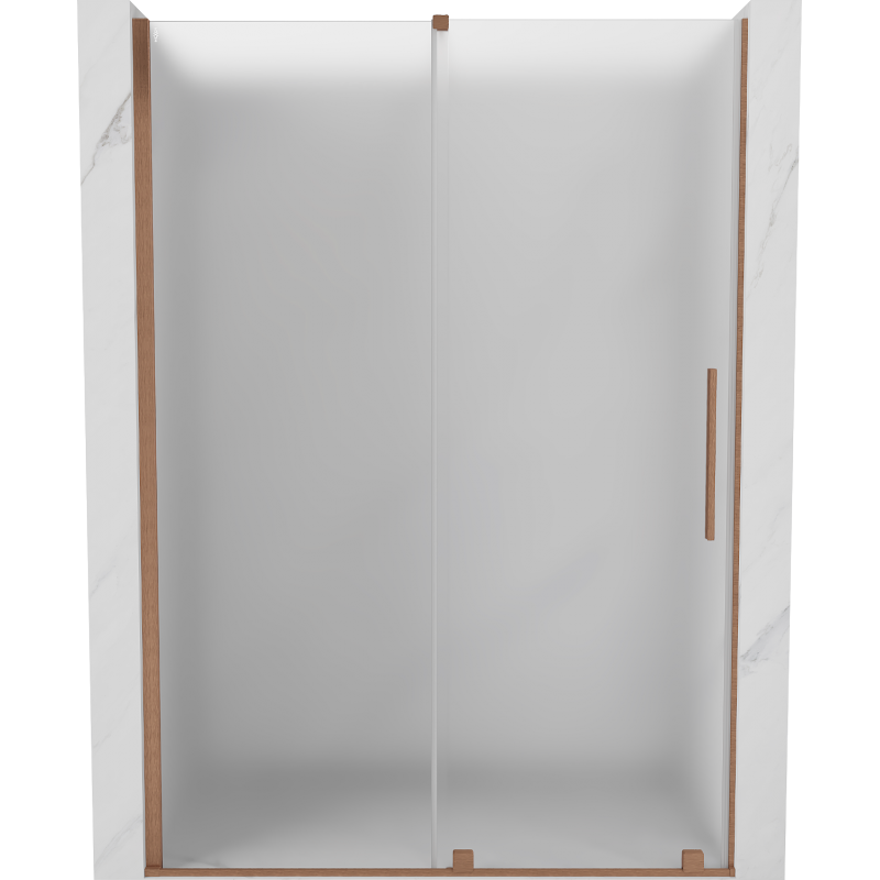 Mexen Velar porte de douche coulissante 130 cm, givré, cuivre brossé - 871-130-000-31-65
