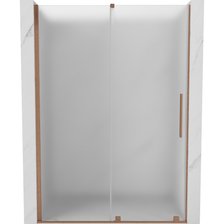 Mexen Velar porta doccia scorrevole 130 cm, ghiaccio, rame spazzolato - 871-130-000-31-65