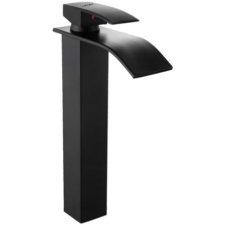 Mexen Aries hohe Waschbeckenarmatur, schwarz - 744810-70