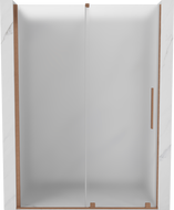Mexen Velar puertas de ducha correderas 140 cm, esmeriladas, cobre cepillado - 871-140-000-31-65