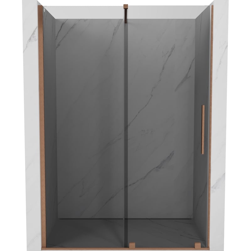 Mexen Velar lükand dušiuksed 130 cm, grafiit, harjatud vask - 871-130-000-41-65