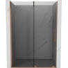 Mexen Velar sliding shower door 150 cm, graphite, brushed copper - 871-150-000-41-65