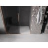 Mexen Velar sliding shower door 140 cm, graphite, brushed copper - 871-140-000-41-65