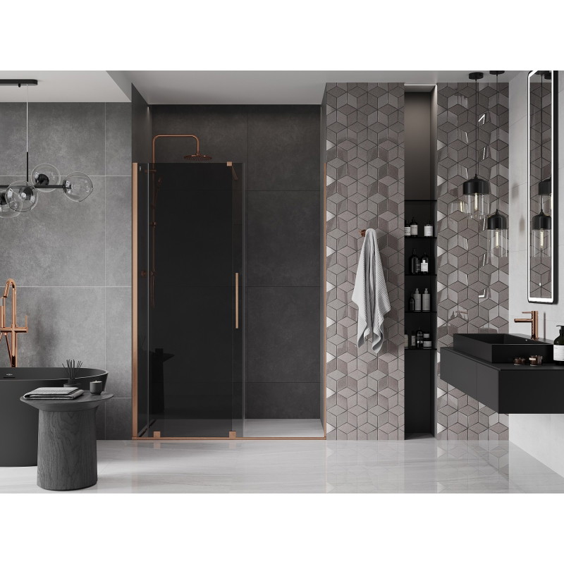 Mexen Velar lükanddušiuksed 140 cm, grafiit, harjatud vask - 871-140-000-41-65