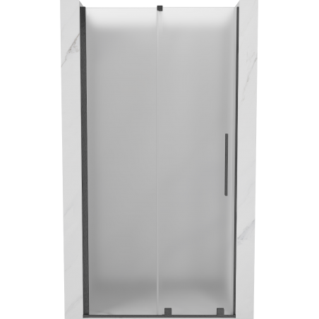 Mexen Velar sliding shower doors 120 cm, frost, brushed gun gray - 871-120-000-31-66