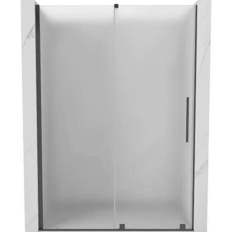 Mexen Velar porta doccia scorrevole 160 cm, ghiaccio, grigio canna di fucile spazzolato - 871-160-000-31-66