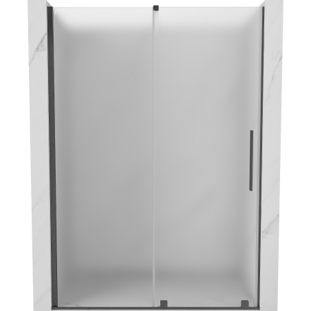 Mexen Velar sliding shower door 130 cm, frost, brushed gun gray - 871-130-000-31-66