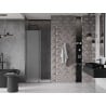 Mexen Velar sliding shower doors 120 cm, frost, brushed gun gray - 871-120-000-31-66