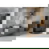 Mexen Rio douchecabine halfrond 80 x 80 cm, grafiet, chroom + Flat douchebak, zwart - 863-080-080-01-40-4170