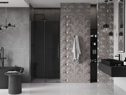 Mexen Velar drzwi prysznicowe rozsuwane 100 cm, grafit, gun gray szczotkowany - 871-100-000-41-66