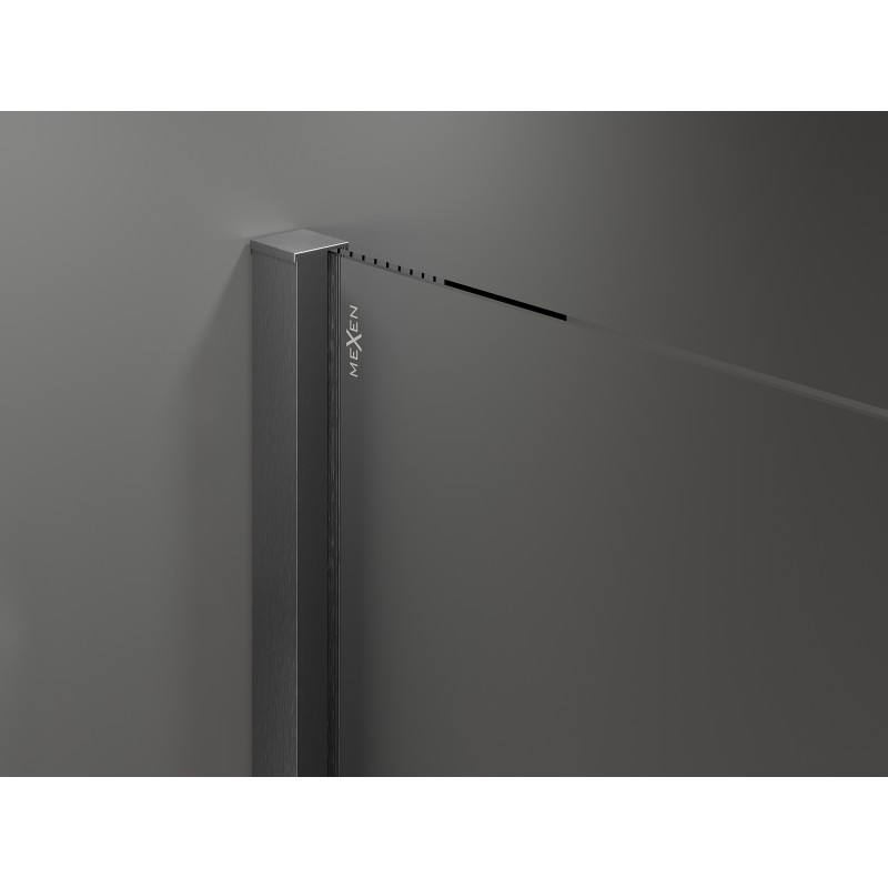 Mexen Velar drzwi prysznicowe rozsuwane 140 cm, grafit, gun gray szczotkowany - 871-140-000-41-66