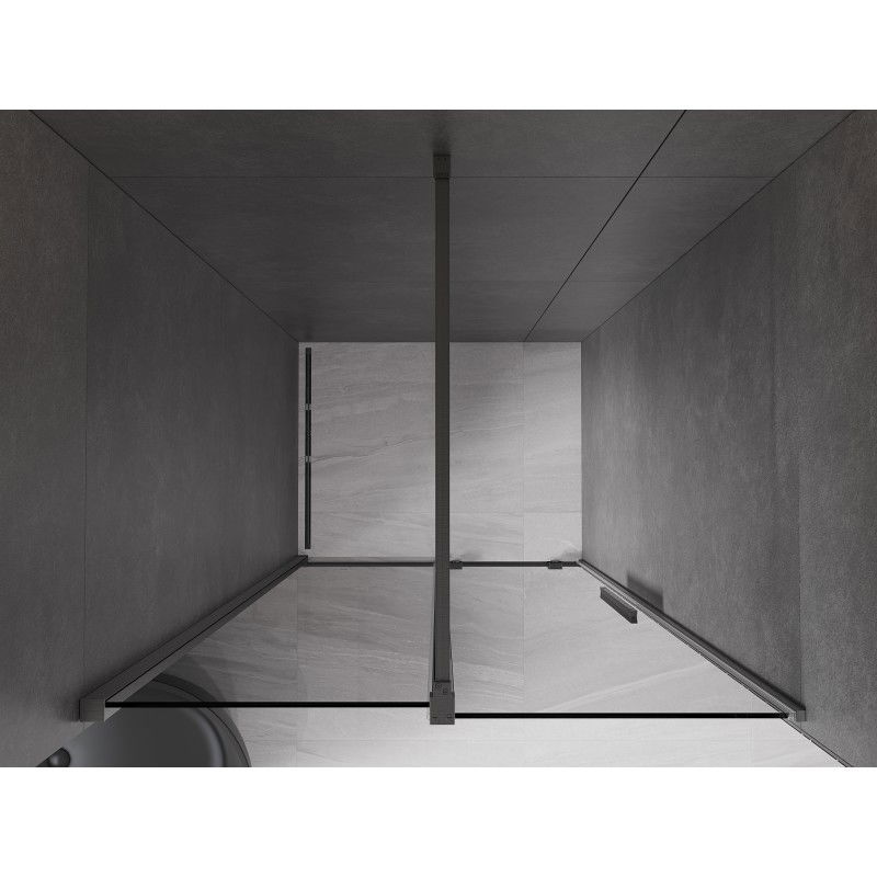 Mexen Velar portes de douche coulissantes 100 cm, graphite, gris canon brossé - 871-100-000-41-66