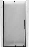Mexen Velar drzwi prysznicowe rozsuwane 90 cm, szron, czarne - 871-090-000-31-70
