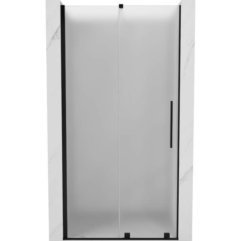 Mexen Velar schuifdouchedeur 100 cm, matglas, zwart - 871-100-000-31-70