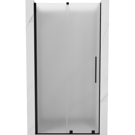 Mexen Velar drzwi prysznicowe rozsuwane 120 cm, szron, czarne - 871-120-000-31-70