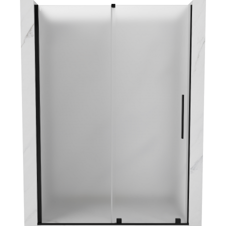 Mexen Velar schuifdouchedeur 130 cm, matglas, zwart - 871-130-000-31-70