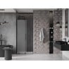 Mexen Velar drzwi prysznicowe rozsuwane 120 cm, szron, czarne - 871-120-000-31-70