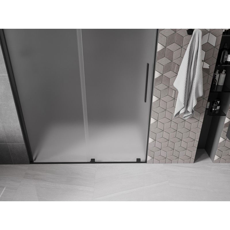 Mexen Velar porta de duche de correr 130 cm, fosco, preto - 871-130-000-31-70