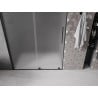 Mexen Velar drzwi prysznicowe rozsuwane 160 cm, szron, czarne - 871-160-000-31-70