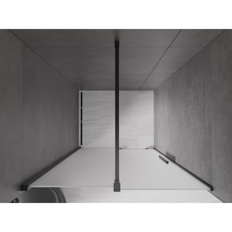 Mexen Velar drzwi prysznicowe rozsuwane 100 cm, szron, czarne - 871-100-000-31-70