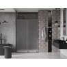 Mexen Velar drzwi prysznicowe rozsuwane 150 cm, szron, czarne - 871-150-000-31-70