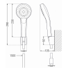 Mexen R-05 puntdouche set, zwart - 785055052-70