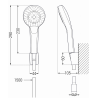 Mexen R-05 puntvormige doucheset, zwart - 785055052-70