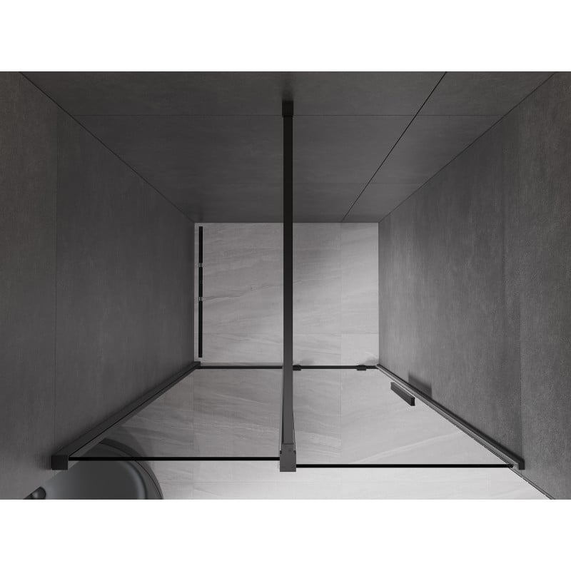 Mexen Velar drzwi prysznicowe rozsuwane 90 cm, grafit, czarne - 871-090-000-41-70