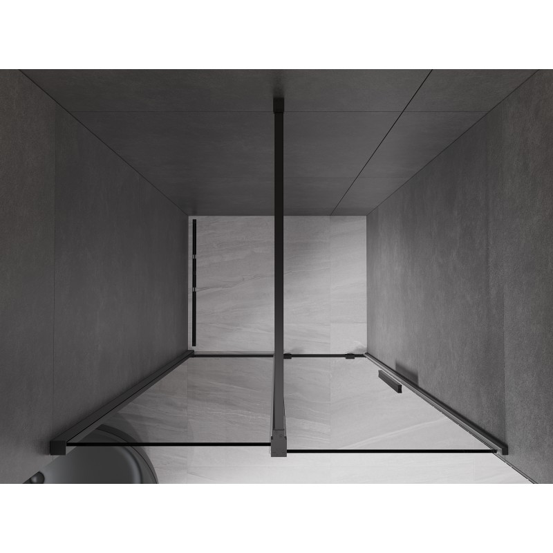 Mexen Velar sliding shower door 90 cm, graphite, black - 871-090-000-41-70