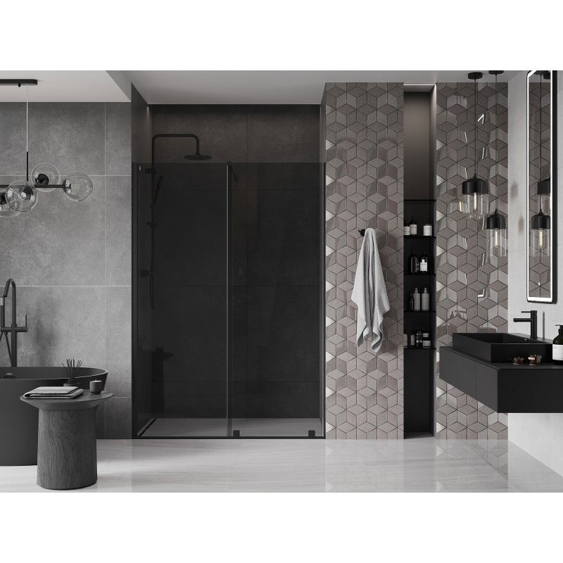 Mexen Velar portes de douche coulissantes 130 cm, graphite, noir - 871-130-000-41-70