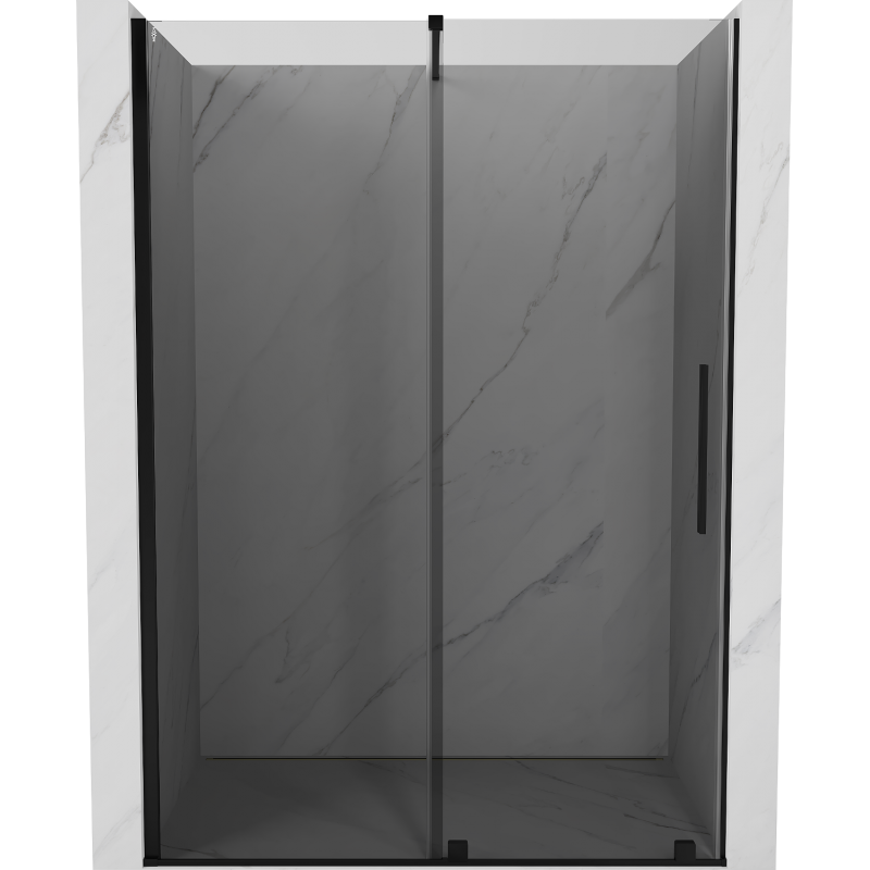 Mexen Velar drzwi prysznicowe rozsuwane 140 cm, grafit, czarne - 871-140-000-41-70