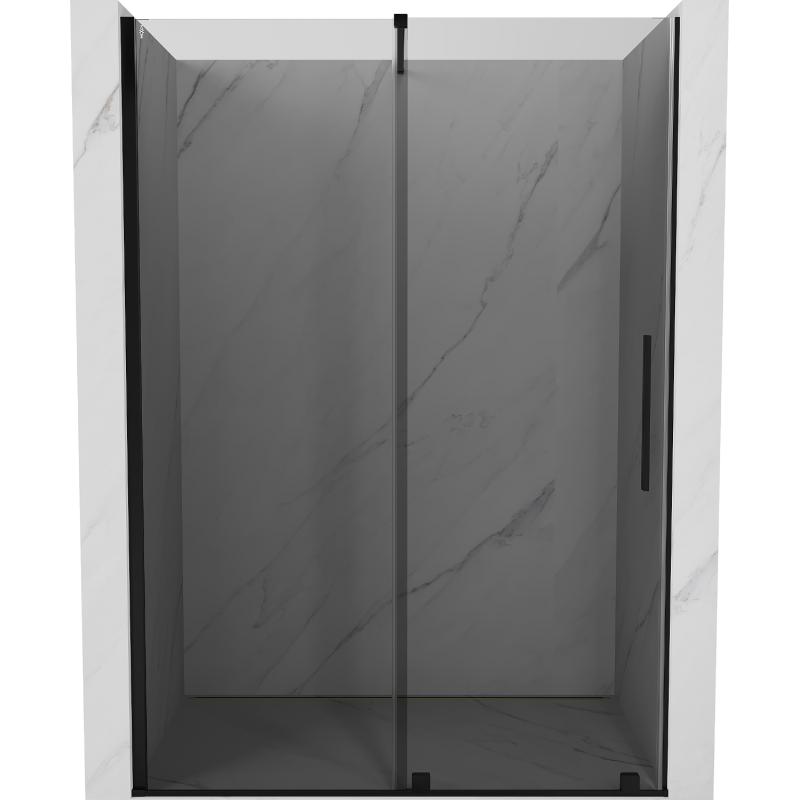 Mexen Velar drzwi prysznicowe rozsuwane 150 cm, grafit, czarne - 871-150-000-41-70
