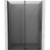 Mexen Velar schuifdouchedeur 160 cm, grafiet, zwart - 871-160-000-41-70