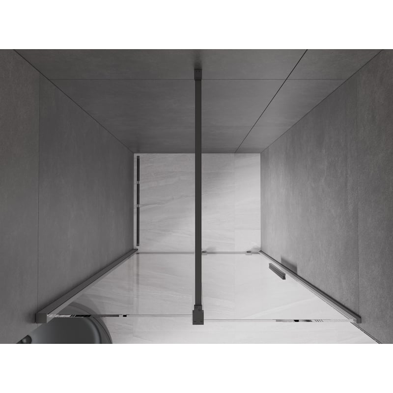 Mexen Velar sliding shower door 120 cm, transparent, gun metal - 871-120-000-01-95