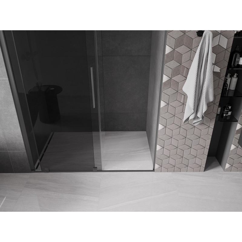 Mexen Velar liuguksed dušile 150 cm, grafiit, tumemetall - 871-150-000-41-95