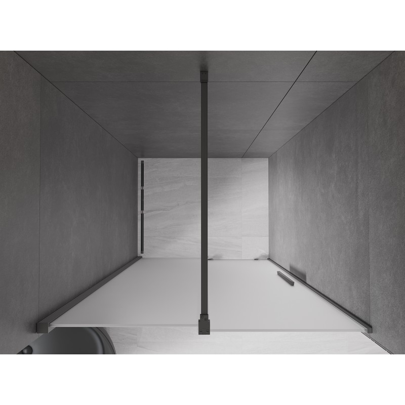 Mexen Velar drzwi prysznicowe rozsuwane 90 cm, szron, gun metal - 871-090-000-31-95