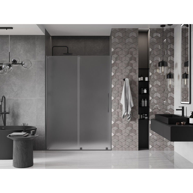 Mexen Velar lükanddušš uksed 160 cm, härmas, gun metal - 871-160-000-31-95