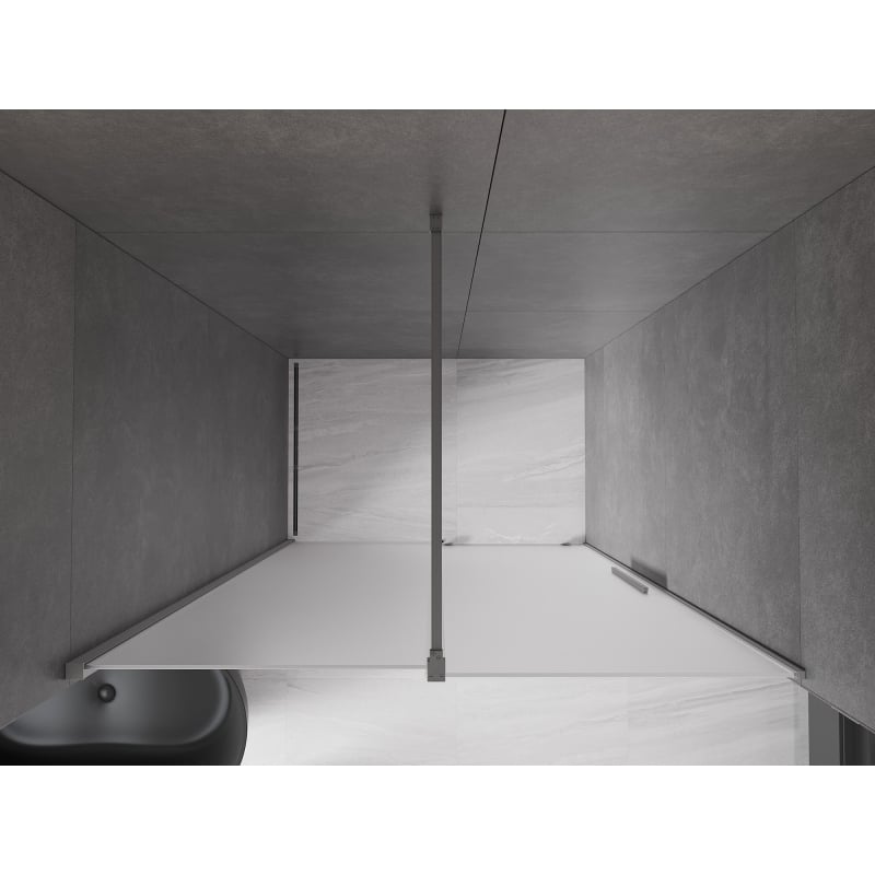 Mexen Velar lükanddushuks 150 cm, härmatis, relvmetall - 871-150-000-31-95