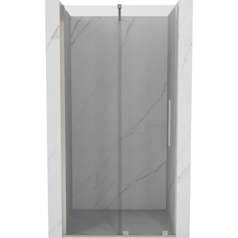 Mexen Velar Sliding Shower Doors 90 cm, Transparent, Brushed Nickel - 871-090-000-01-97