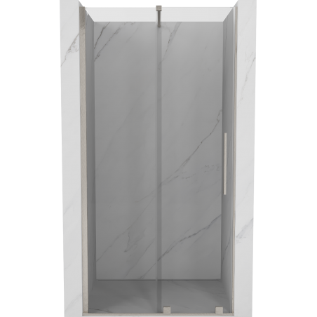 Mexen Velar Schiebetür für Dusche 90 cm, transparent, gebürsteter Nickel - 871-090-000-01-97