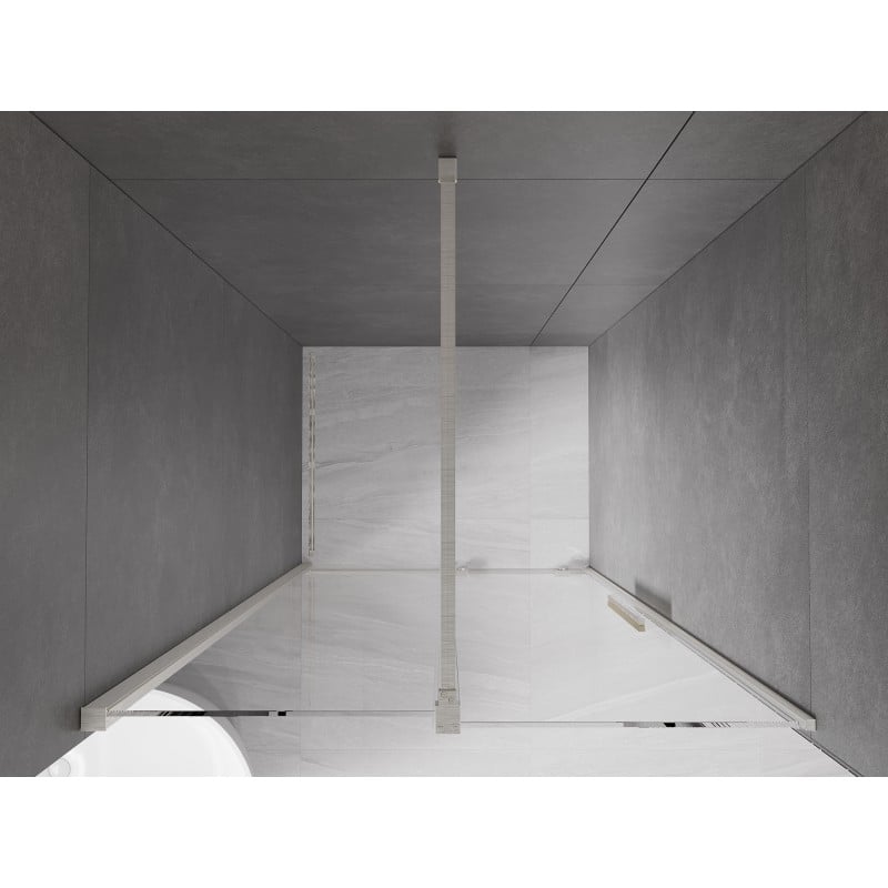 Mexen Velar drzwi prysznicowe rozsuwane 90 cm, transparent, nikiel szczotkowany - 871-090-000-01-97