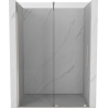Mexen Velar drzwi prysznicowe rozsuwane 160 cm, transparent, nikiel szczotkowany - 871-160-000-01-97