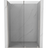Mexen Velar sliding shower door 160 cm, transparent, brushed nickel - 871-160-000-01-97