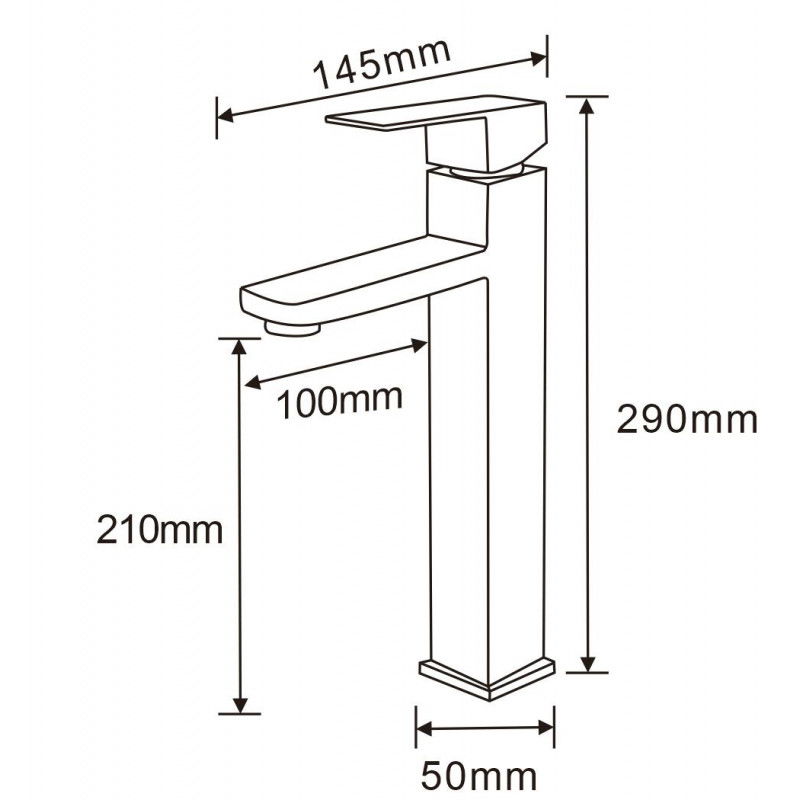 Mexen Emma augsts izlietnes jaucējkrāns, inox - 71910-00