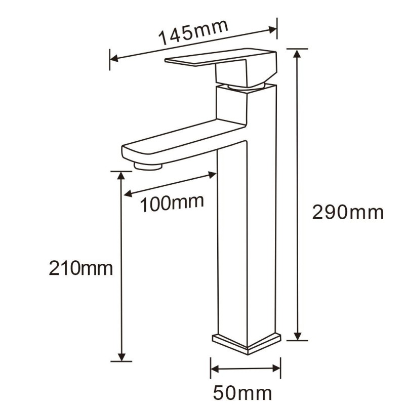 Mexen Emma kõrge valamusegisti, inox - 71910-00